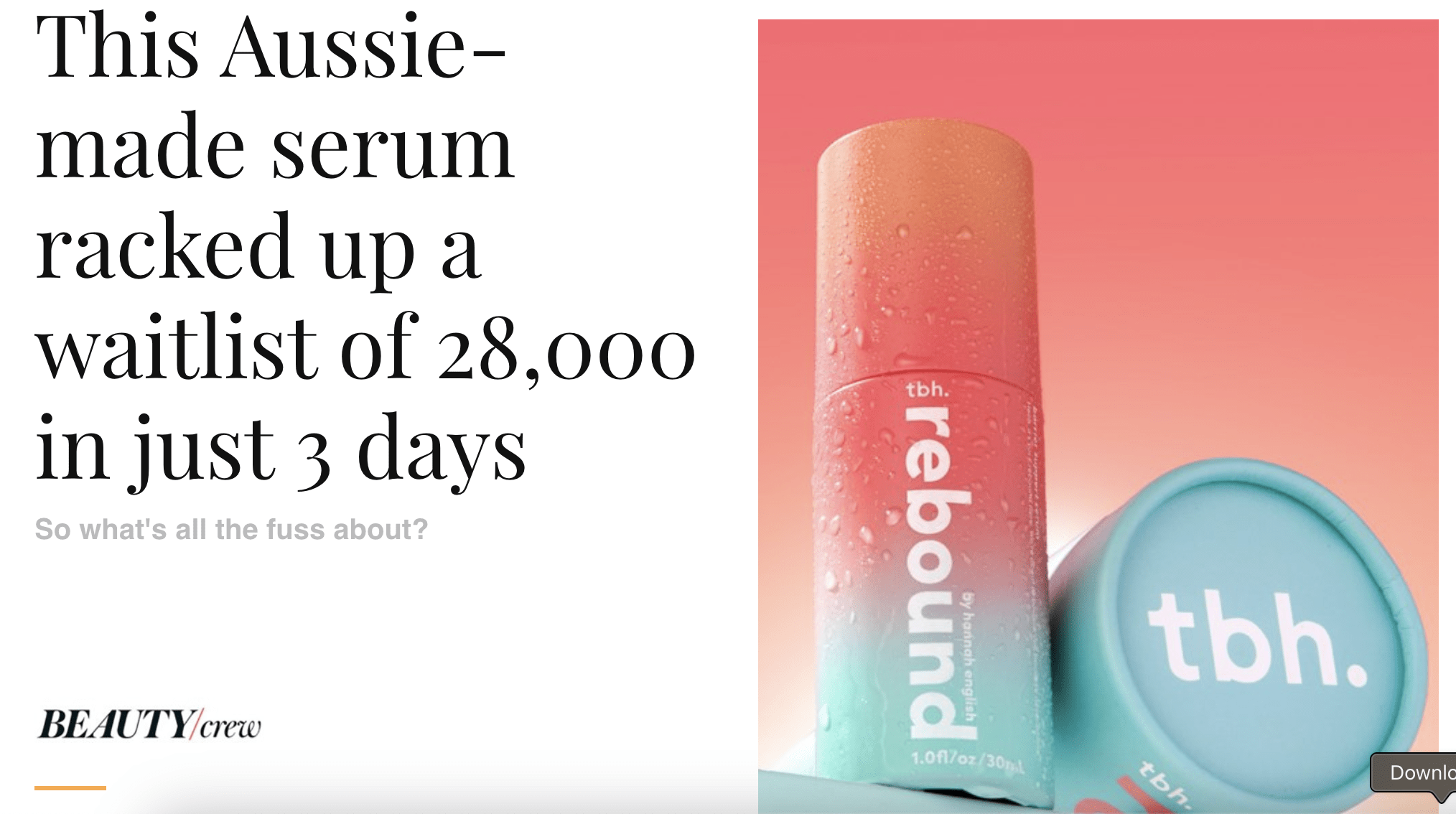 This Aussie-made serum racked up a waitlist of 28,000 in just 3 days